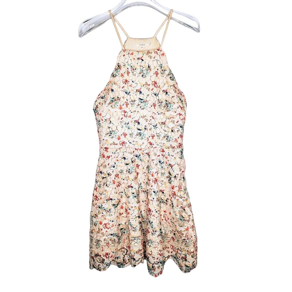 Tularosa Cream Cyrus Dress Lace Sleeveless Fit And Flare Scalloped Hem XS - Picture 2 of 10